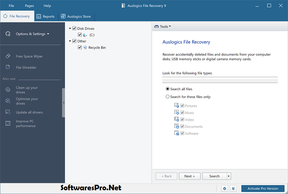 Auslogics File Recovery License key