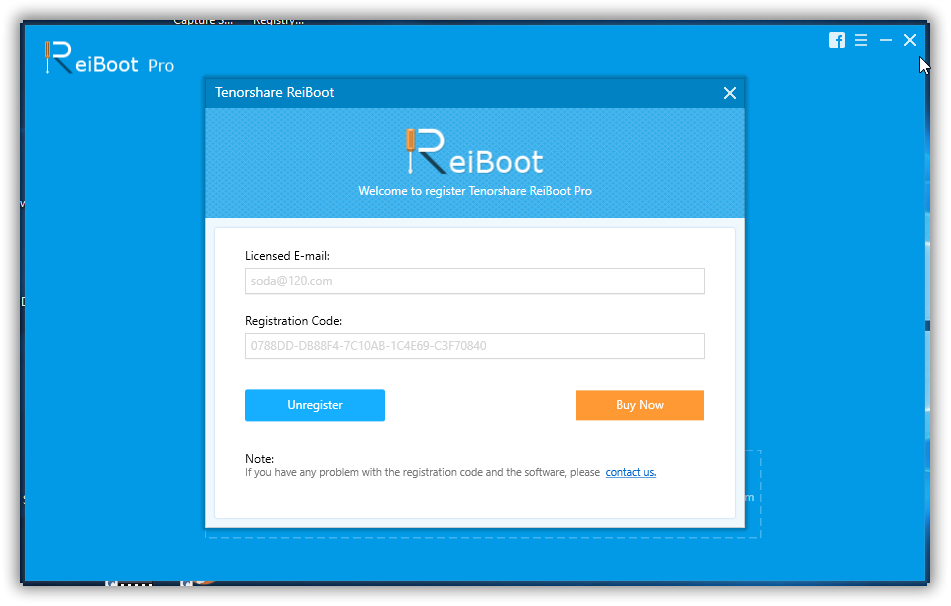 Tenorshare ReiBoot Pro Registration Code