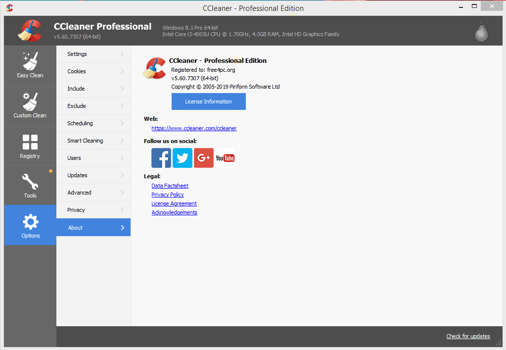 CCleaner Professional Key License Key